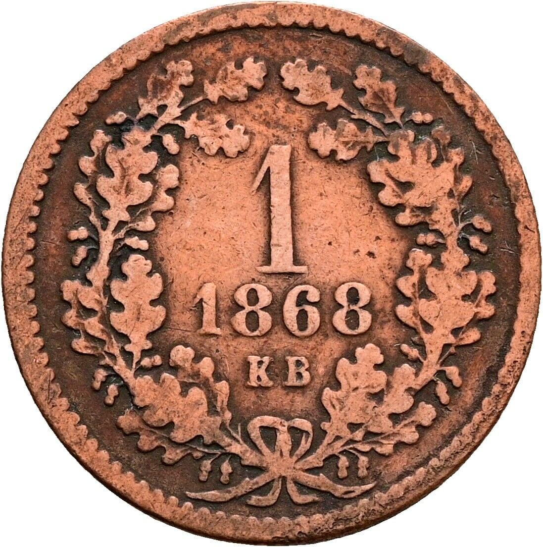 1 Krajczar Franz Joseph I. 1848-1916 1868 KB, Kremnitz – Vorderseite