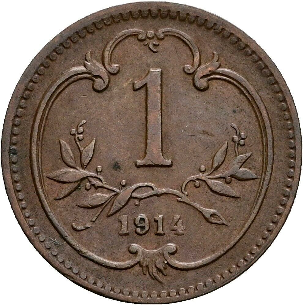 1 Heller Franz Joseph I. 1848-1916 1914 – Vorderseite