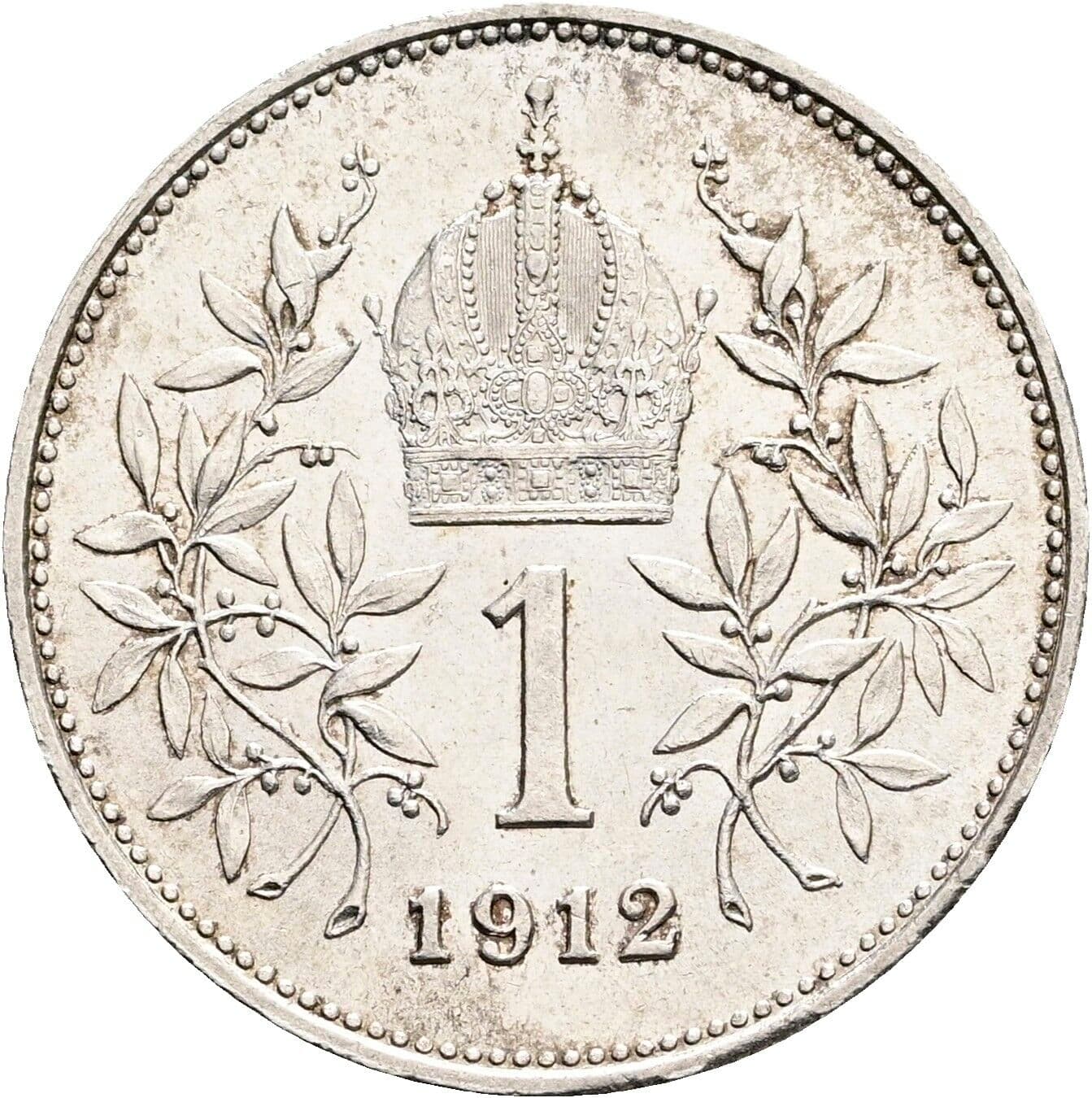 1 Krone Franz Joseph I. 1848-1916 1912 – Rückseite