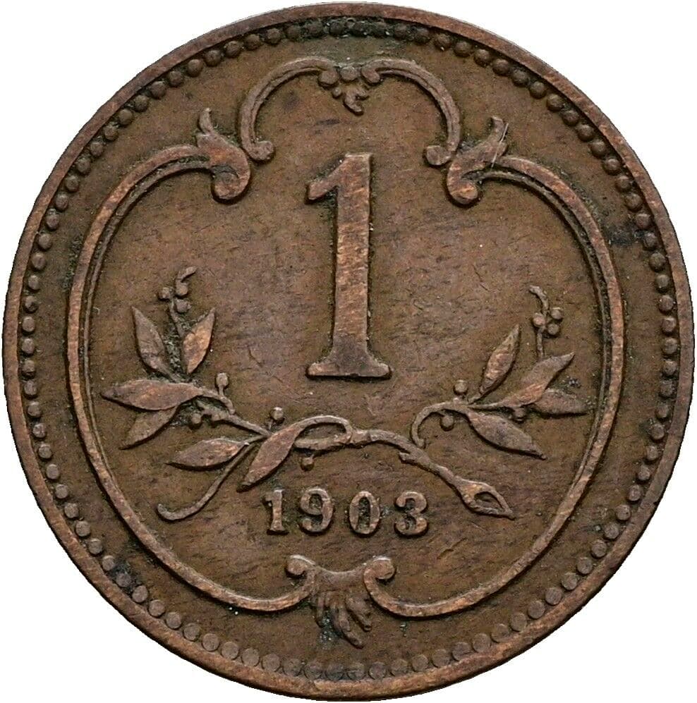 1 Heller Franz Joseph I. 1848-1916 1903 – Vorderseite