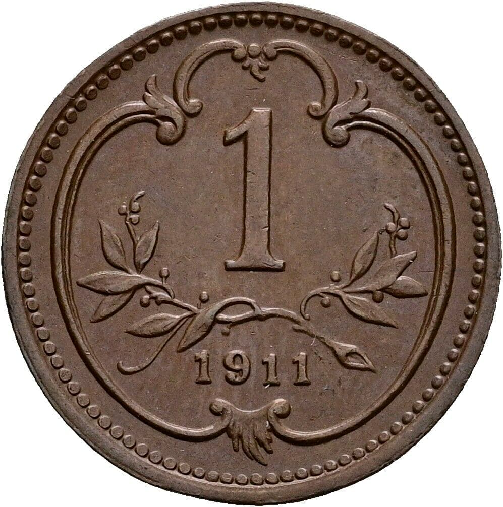 1 Heller Franz Joseph I. 1848-1916 1911 – Vorderseite