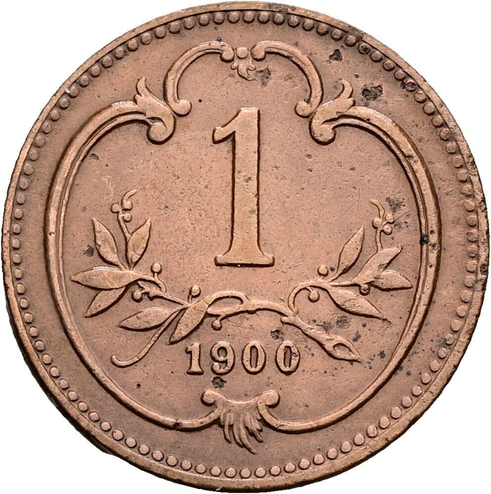 1 Heller Franz Joseph I. 1848-1916 1900 – Vorderseite