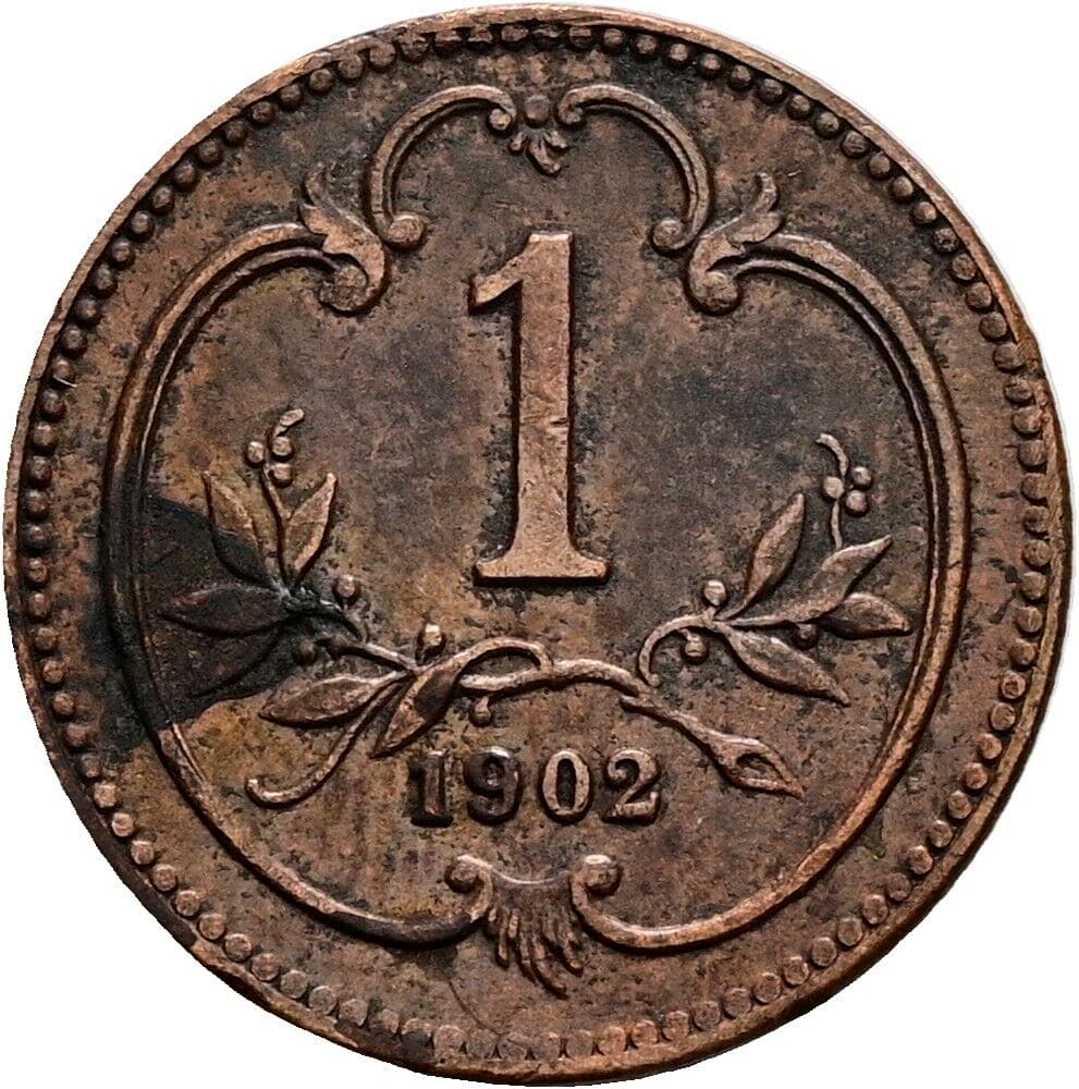 1 Heller Franz Joseph I. 1848-1916 1902 – Vorderseite