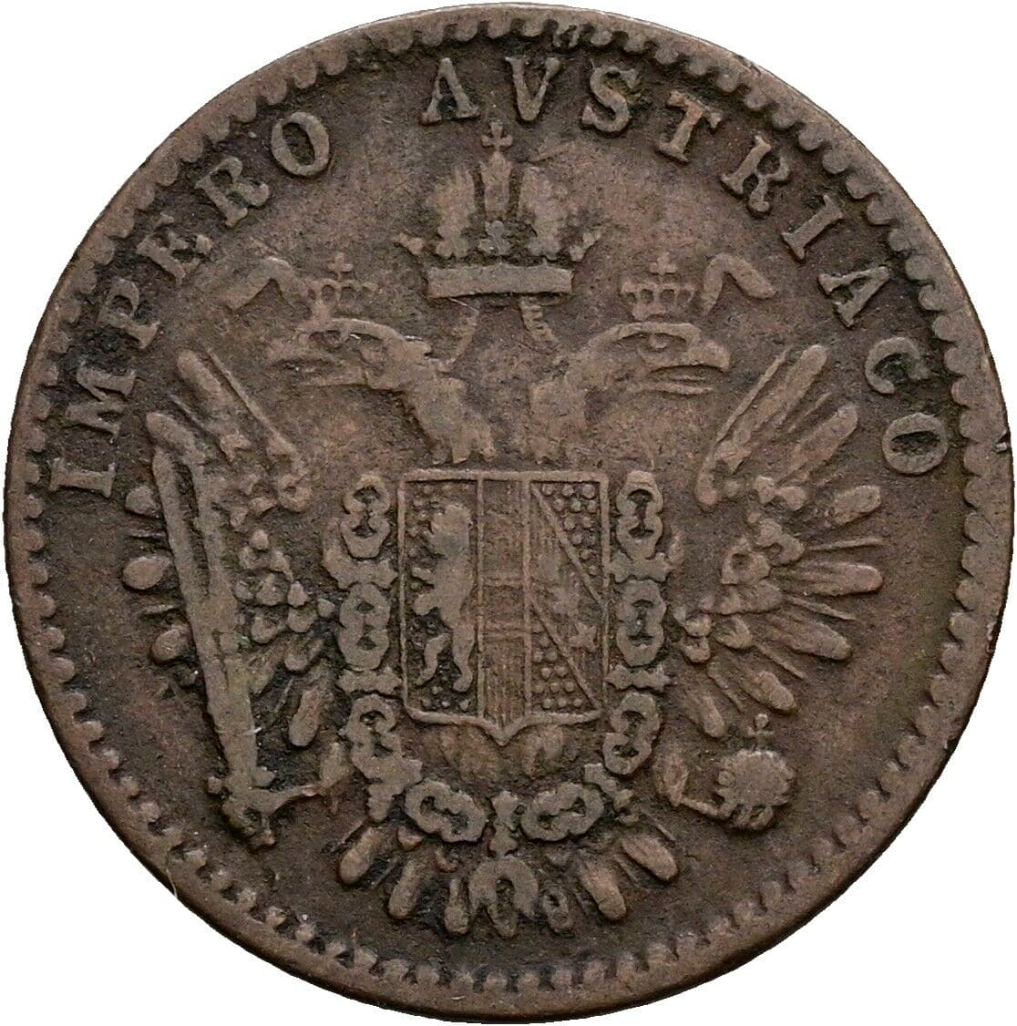 3 Centesimi Franz Joseph I. 1848-1916 1852 V, Venedig – Rückseite