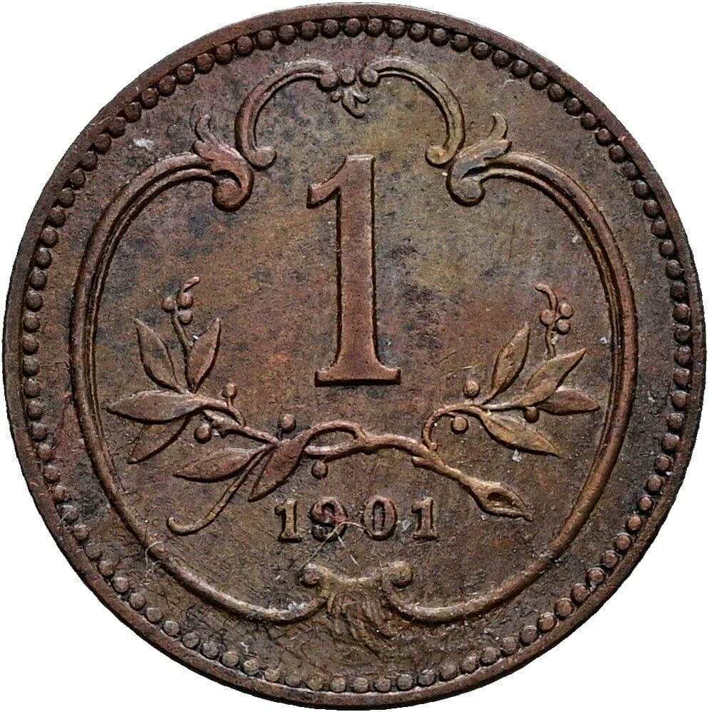 1 Heller Franz Joseph I. 1848-1916 1901 – Vorderseite