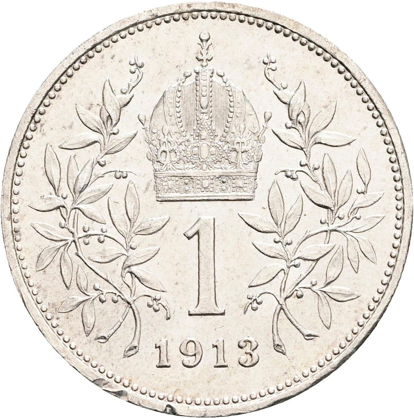 1 Krone Franz Joseph I. 1848-1916 1913 – Rückseite