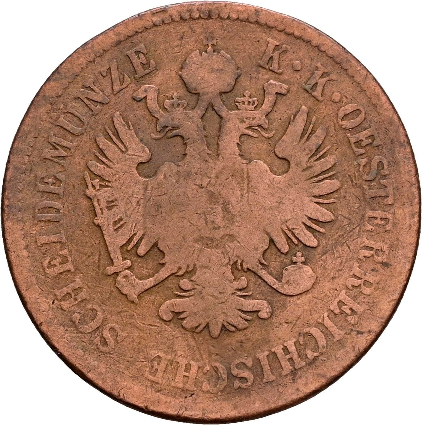 4 Kreuzer Franz Joseph I. 1848-1916 1860 B, Kremnitz – Rückseite