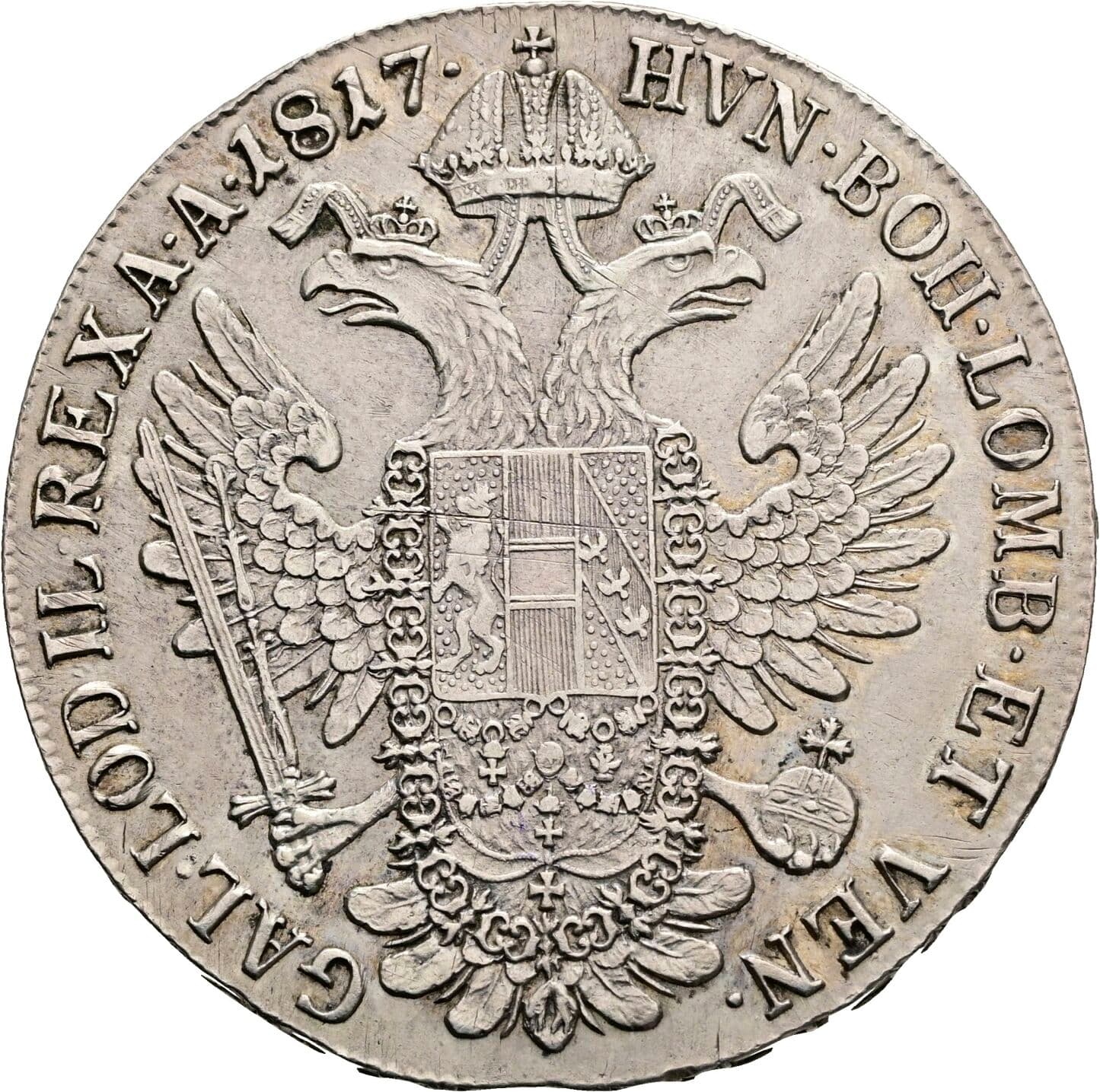 Taler Franz II. (I). 1792-1835 1817 A, Wien – Rückseite