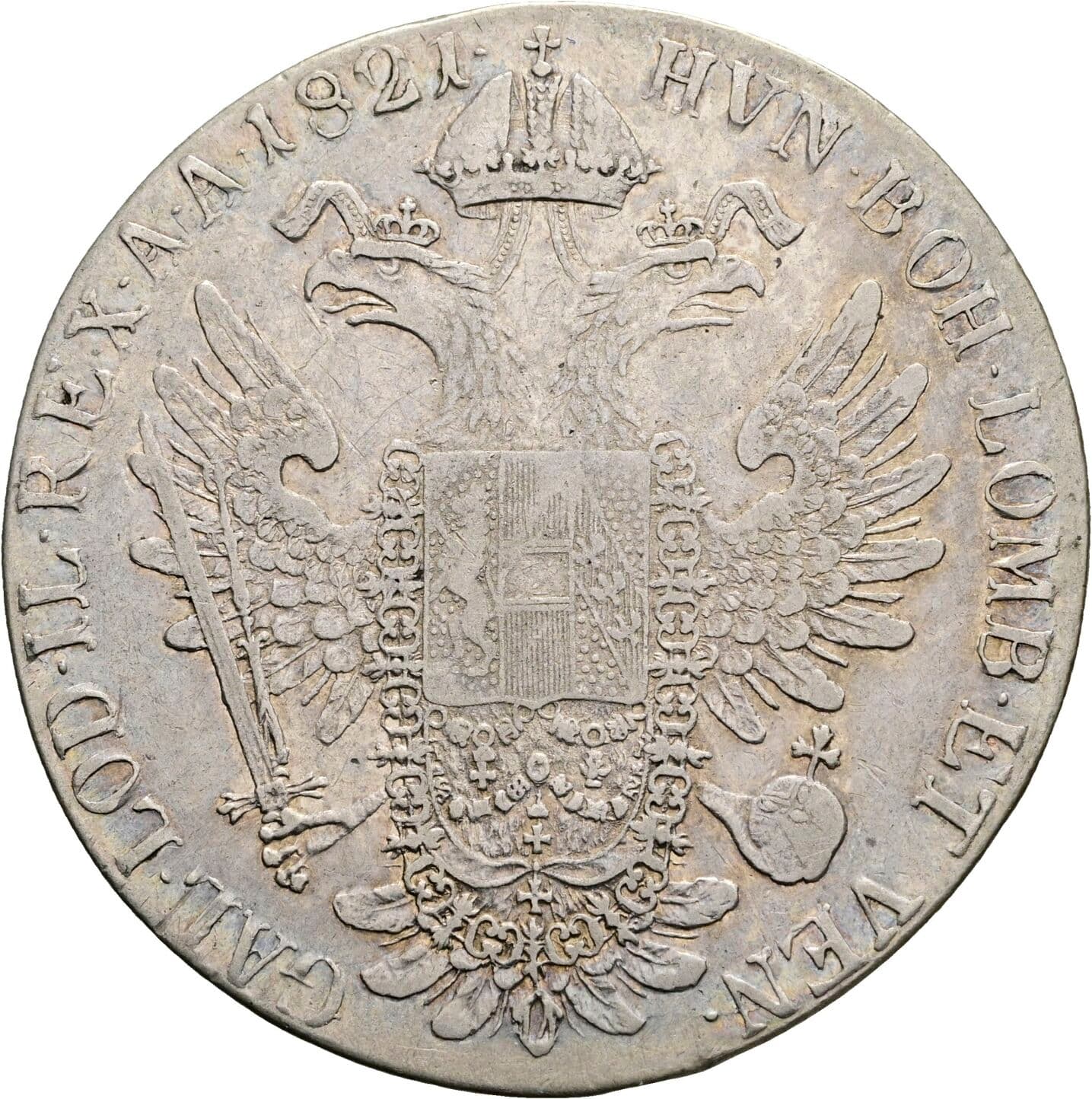 Taler Franz II. (I). 1792-1835 1821 E, Karlsburg – Rückseite