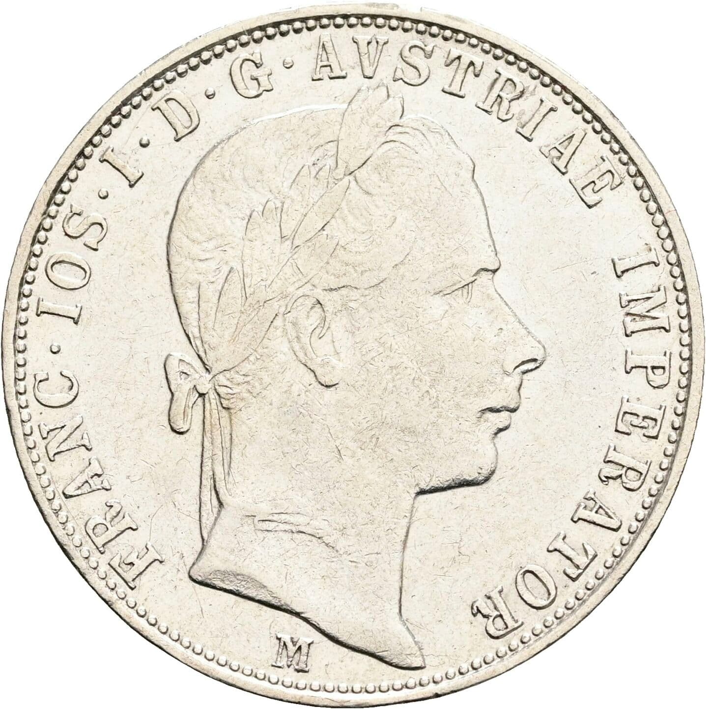 1 Gulden Franz Joseph I. 1848-1916 1858 M, Mailand – Vorderseite