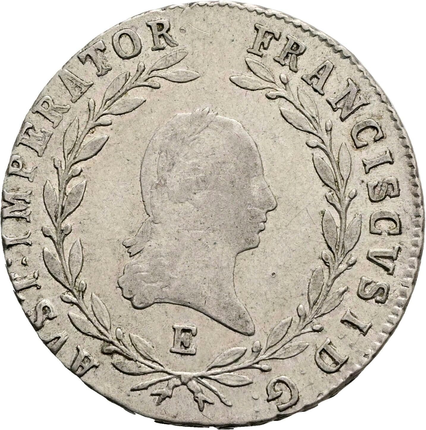 20 Kreuzer Franz II.(I.) 1792-1835 1812 E, Karlsburg – Vorderseite