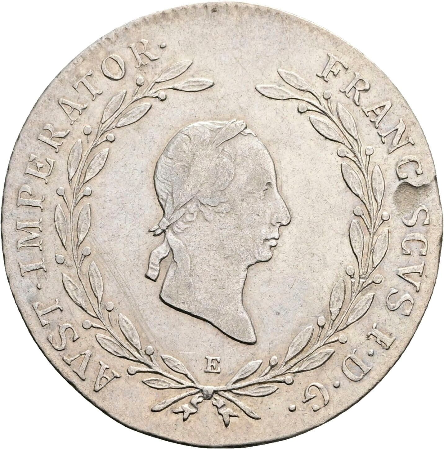 20 Kreuzer Franz II.(I.) 1792-1835 1828 E, Karlsburg – Vorderseite