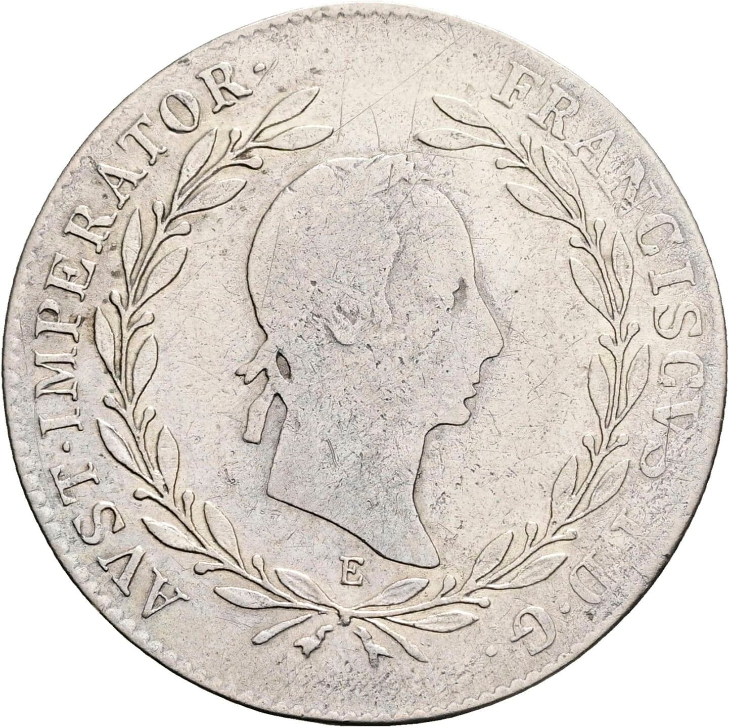 20 Kreuzer Franz II.(I.) 1792-1835 1829 E, Karlsburg – Vorderseite