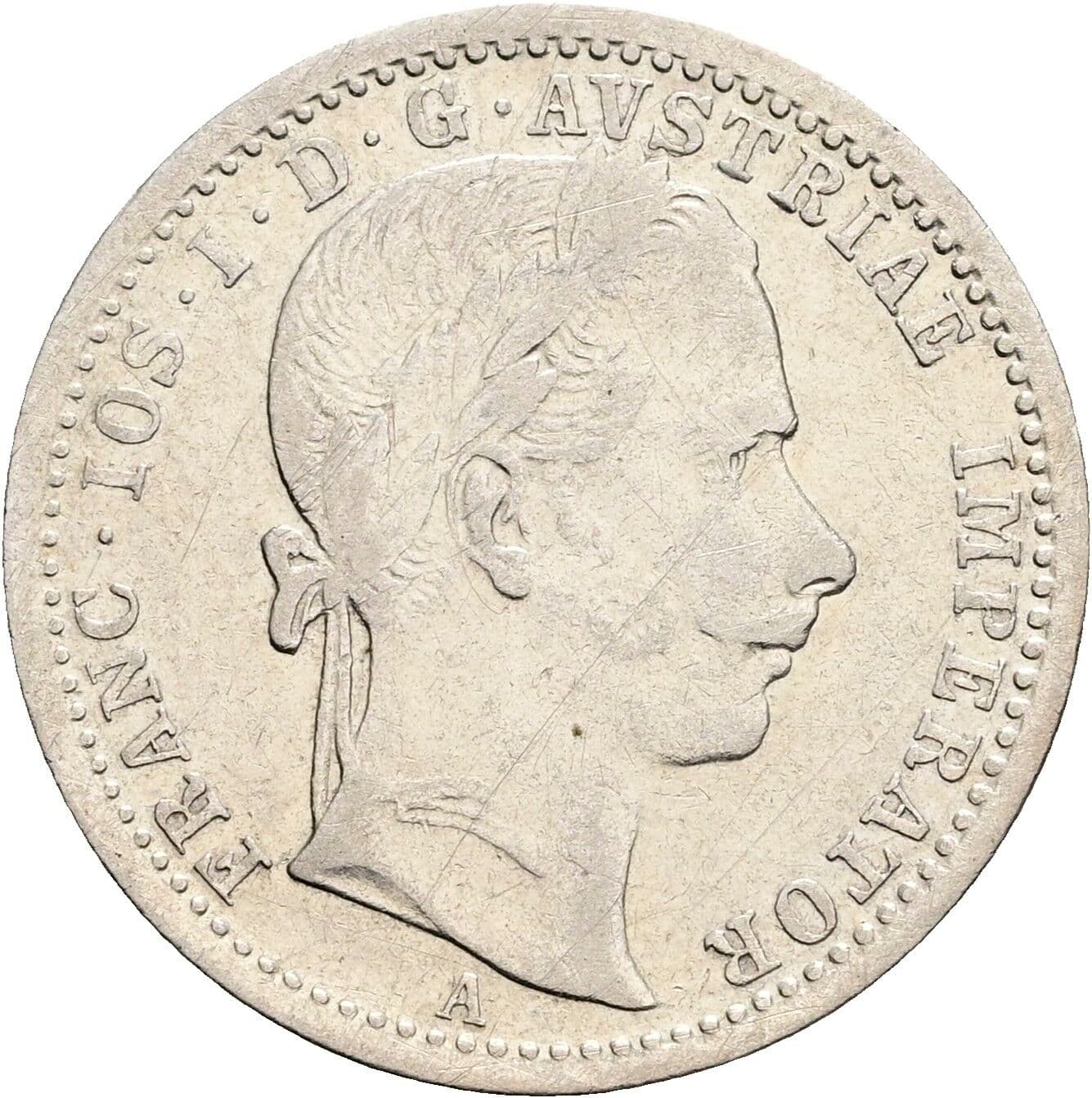1/4 Gulden Franz Joseph I. 1848-1916 1862 A, Wien – Vorderseite
