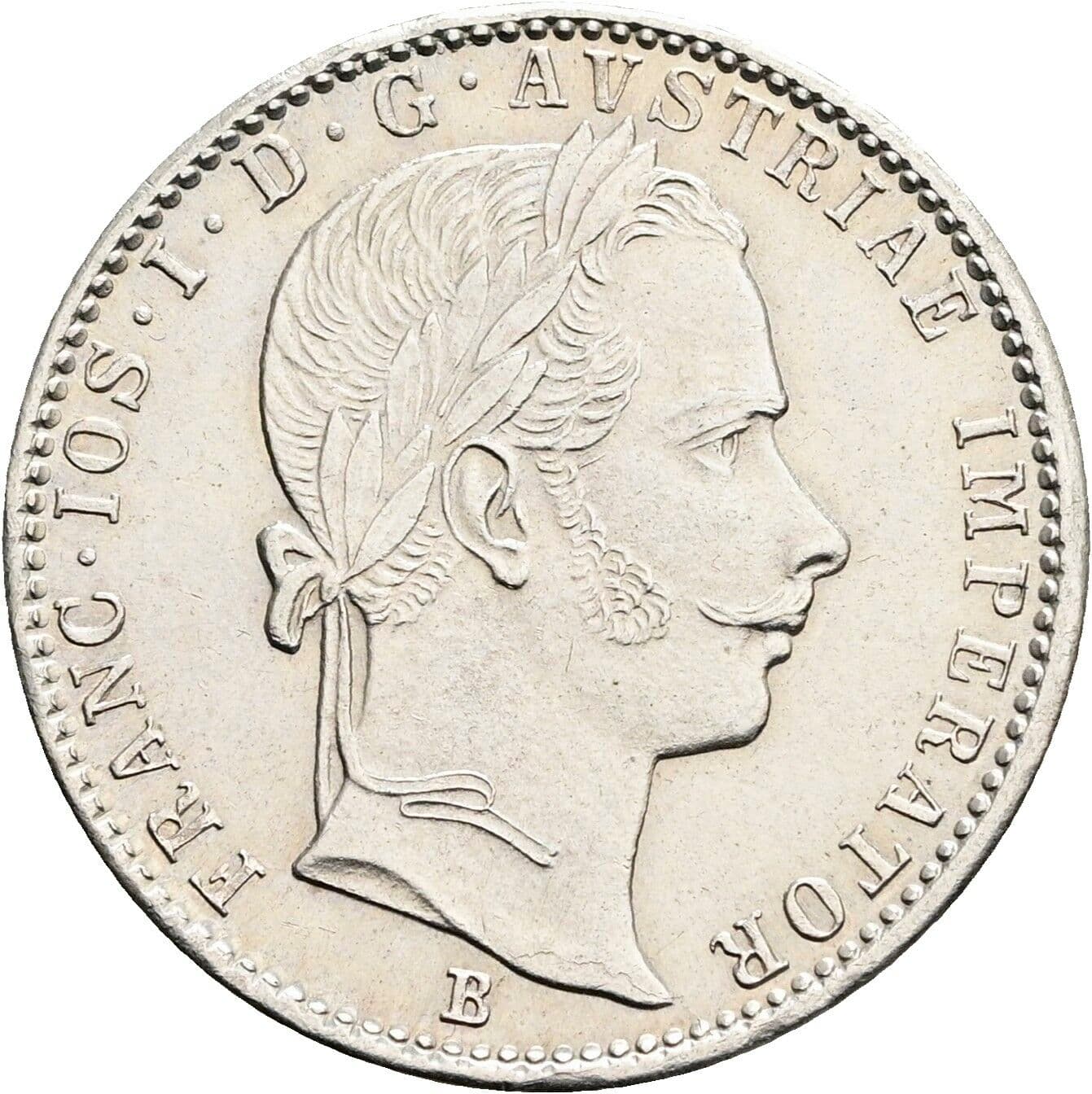 1/4 Gulden Franz Joseph I. 1848-1916 1859 B, Kremnitz – Vorderseite