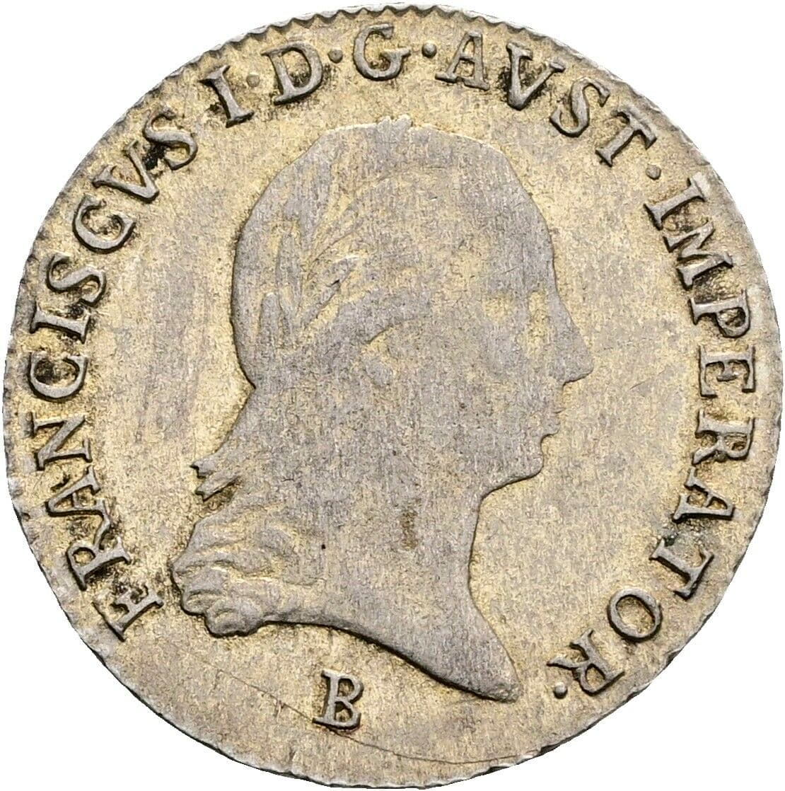 3 Kreuzer Franz II. (I). 1792-1835 1821 B, Kremnitz – Vorderseite