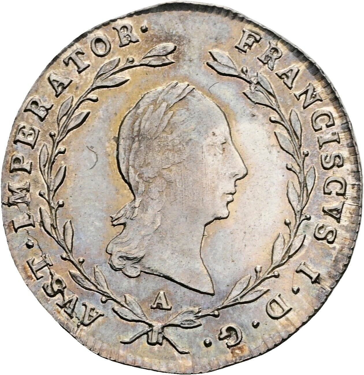 5 Kreuzer Franz II. (I). 1792-1835 1820 A, Wien – Vorderseite