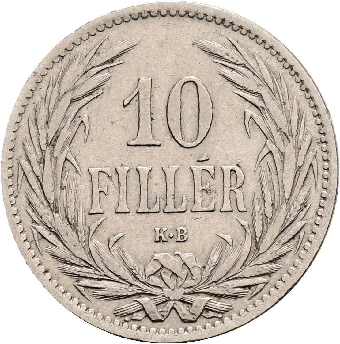 10 Filler Franz Joseph I. 1848-1916 1894 KB, Kremnitz – Vorderseite