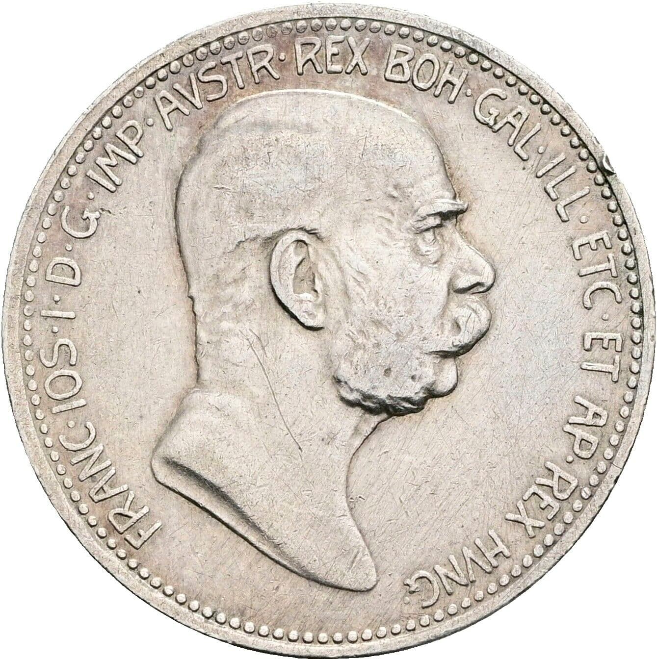 1 Krone Franz Joseph I. 1848-1916 1908 – Vorderseite