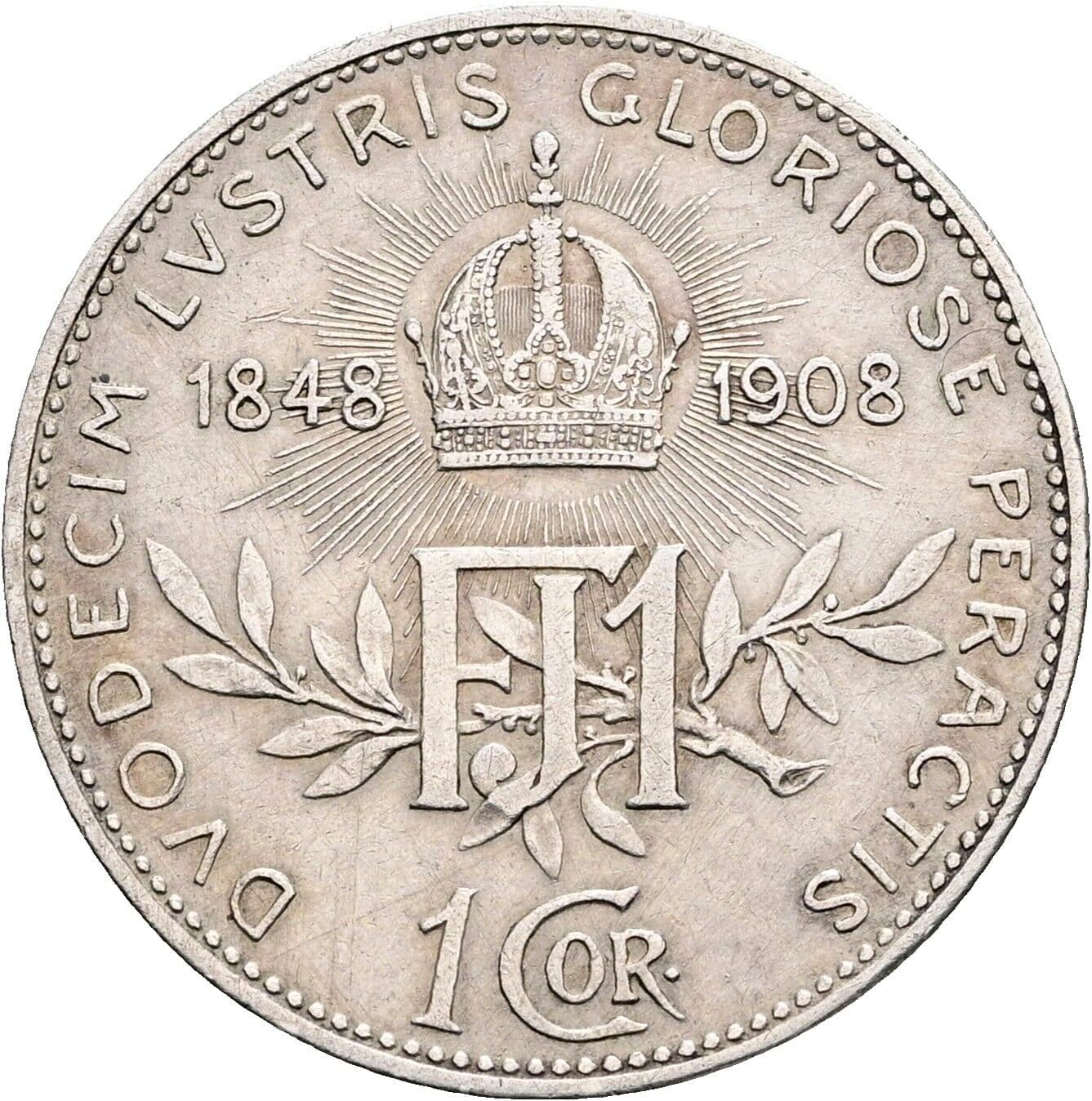 1 Krone Franz Joseph I. 1848-1916 1908 – Rückseite