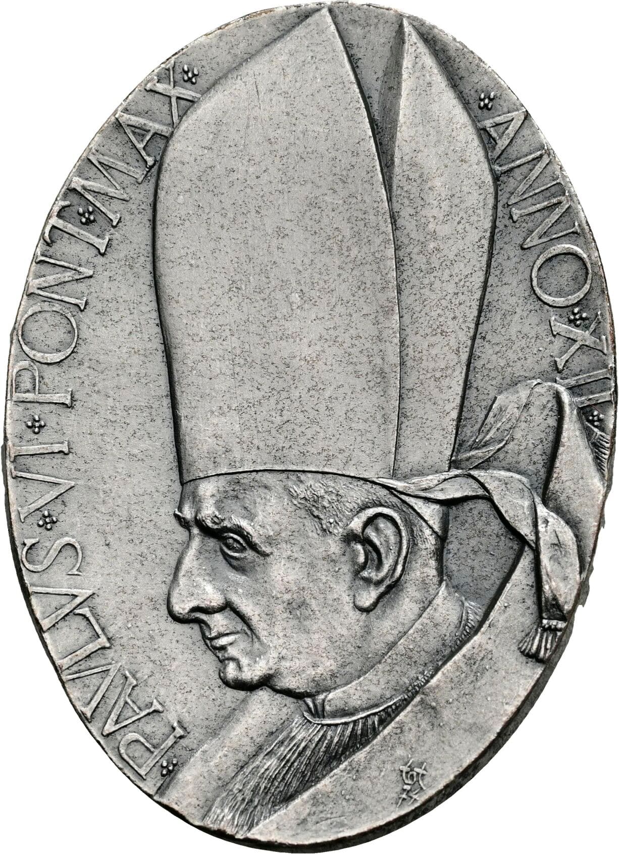 Ovale Silbermedaille