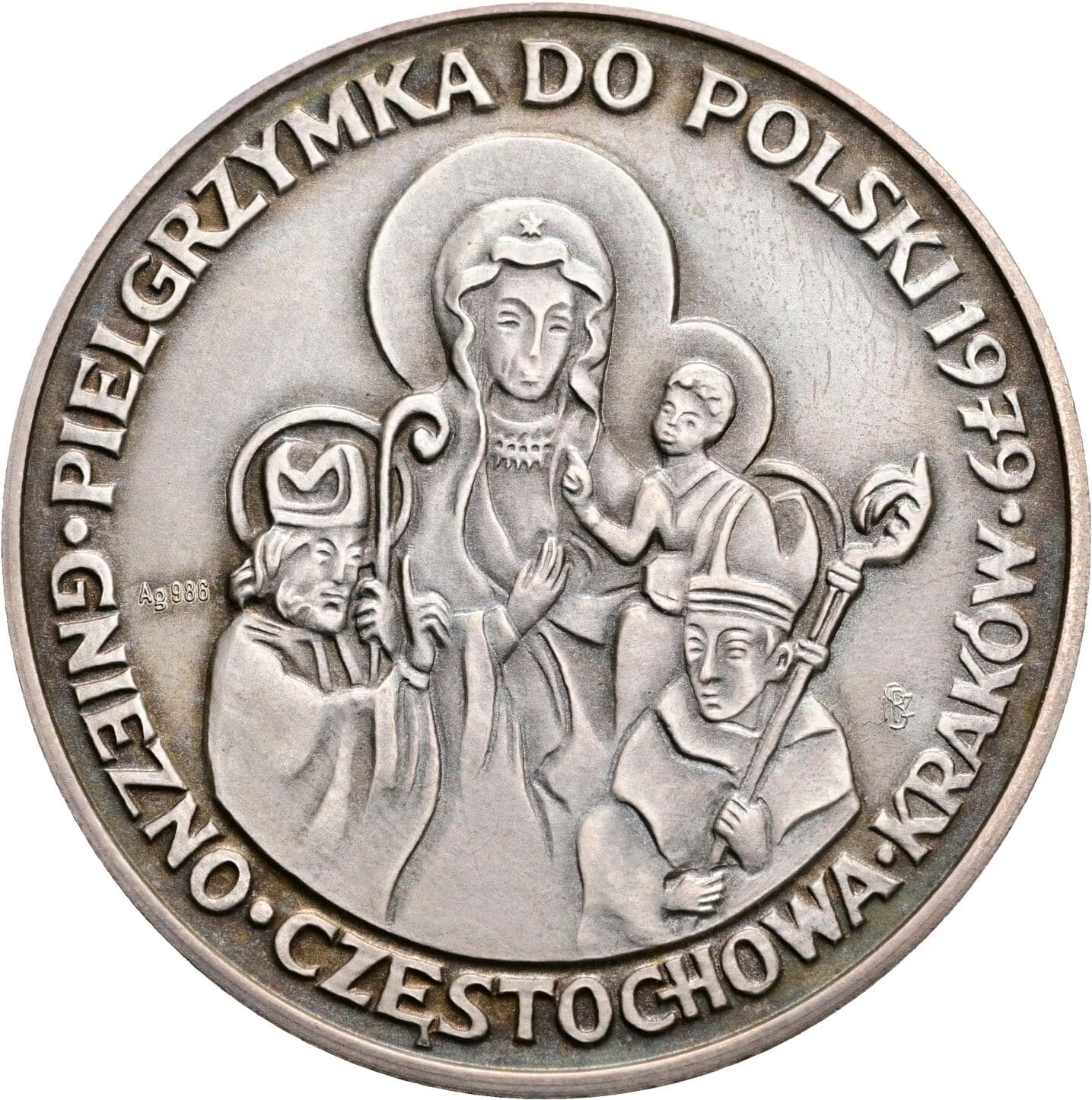 High Relief Silbermedaille