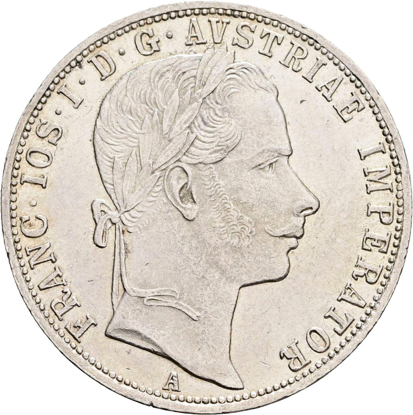 1 Gulden Franz Joseph I. 1848-1916 1860 A, Wien – Vorderseite