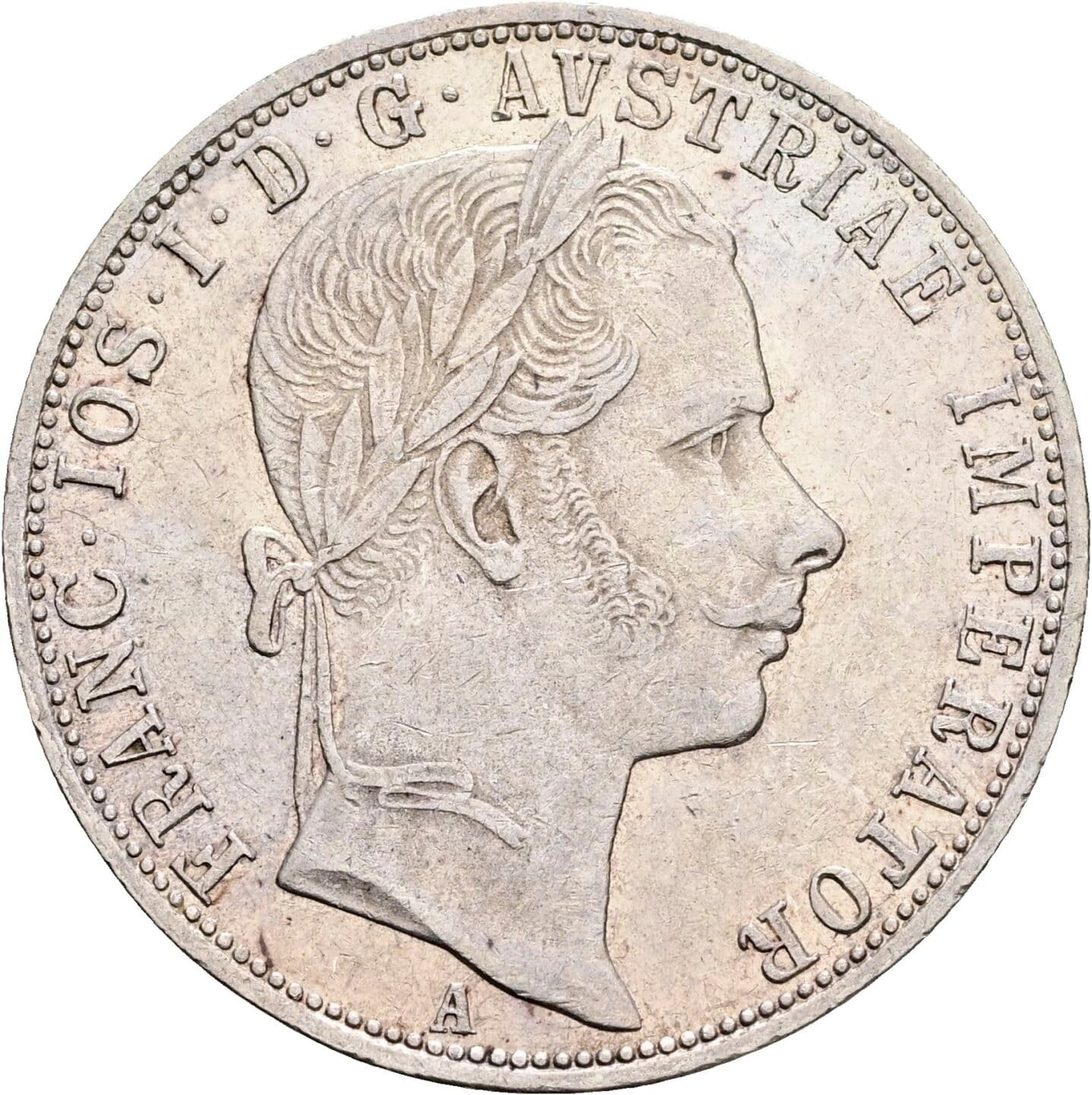 1 Gulden Franz Joseph I. 1848-1916 1860 A – Vorderseite