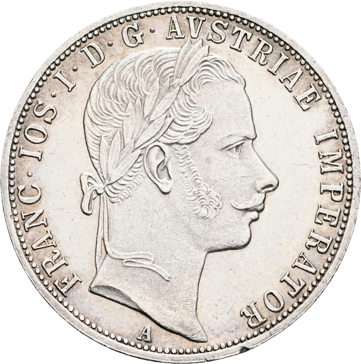 1 Gulden Franz Joseph I. 1848-1916 1860 A, Wien – Vorderseite