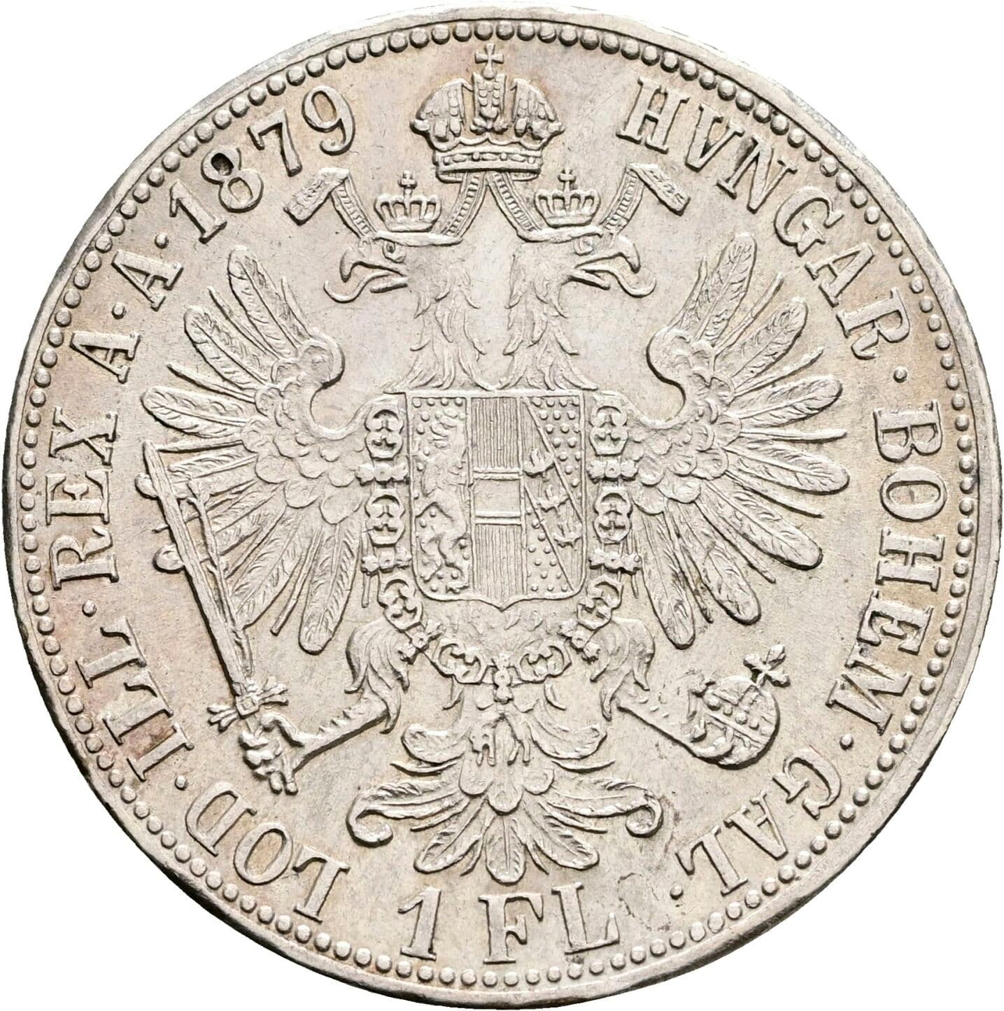 1 Gulden Franz Joseph I. 1848-1916 1879 – Rückseite