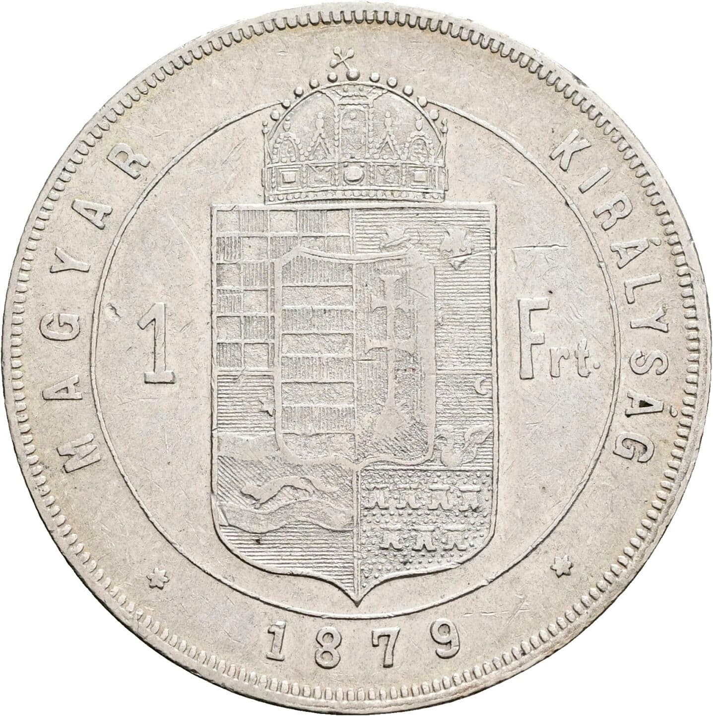1 Forint Franz Joseph I. 1848-1916 1879 KB – Rückseite