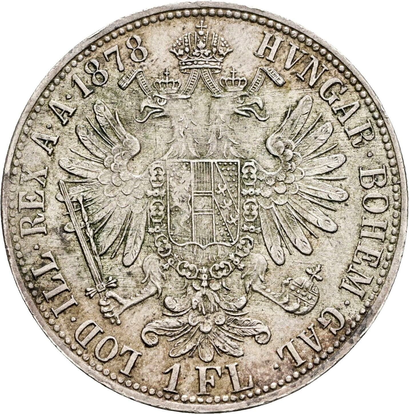 1 Gulden Franz Joseph I. 1848-1916 1878 – Rückseite