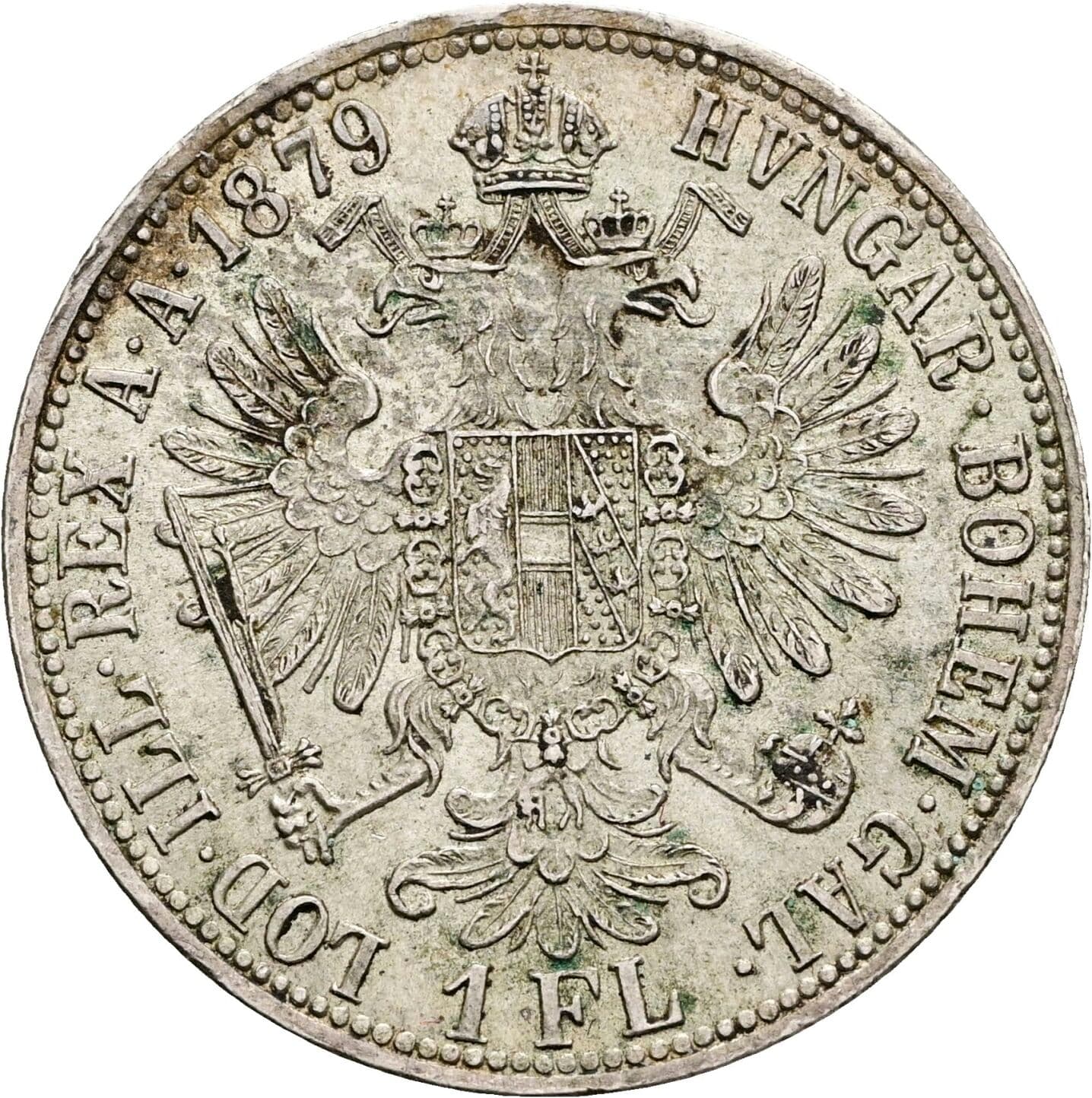 1 Gulden Franz Joseph I. 1848-1916 1879 – Rückseite
