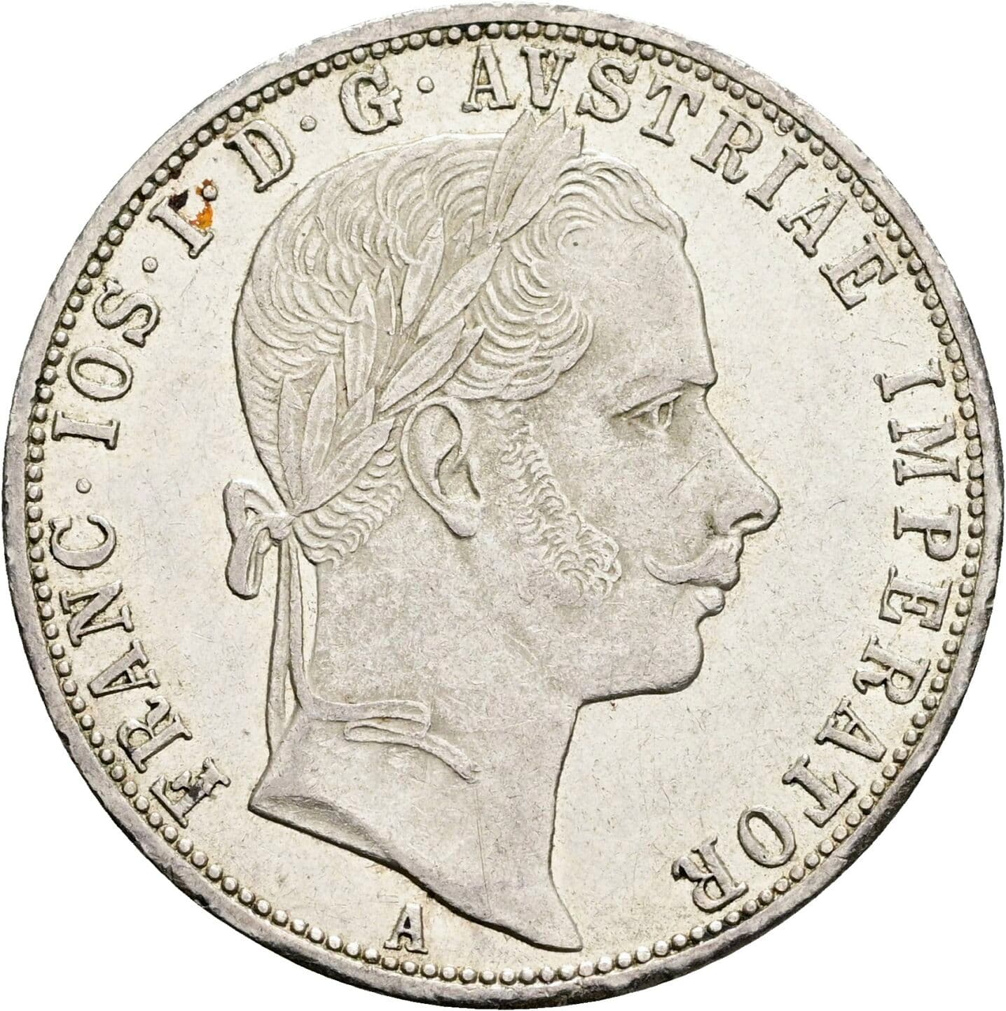1 Gulden Franz Joseph I. 1848-1916 1860 A – Vorderseite