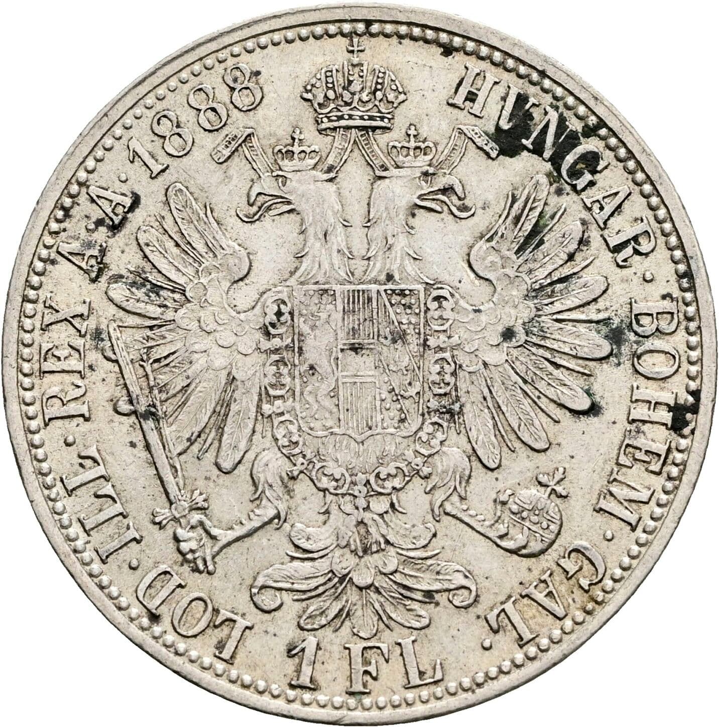 1 Gulden Franz Joseph I. 1848-1916 1888 – Rückseite