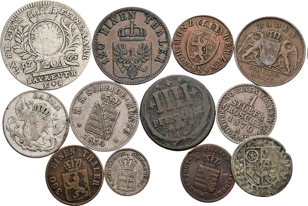 Lot 11 Stk. Münzen Silber/Kupfer