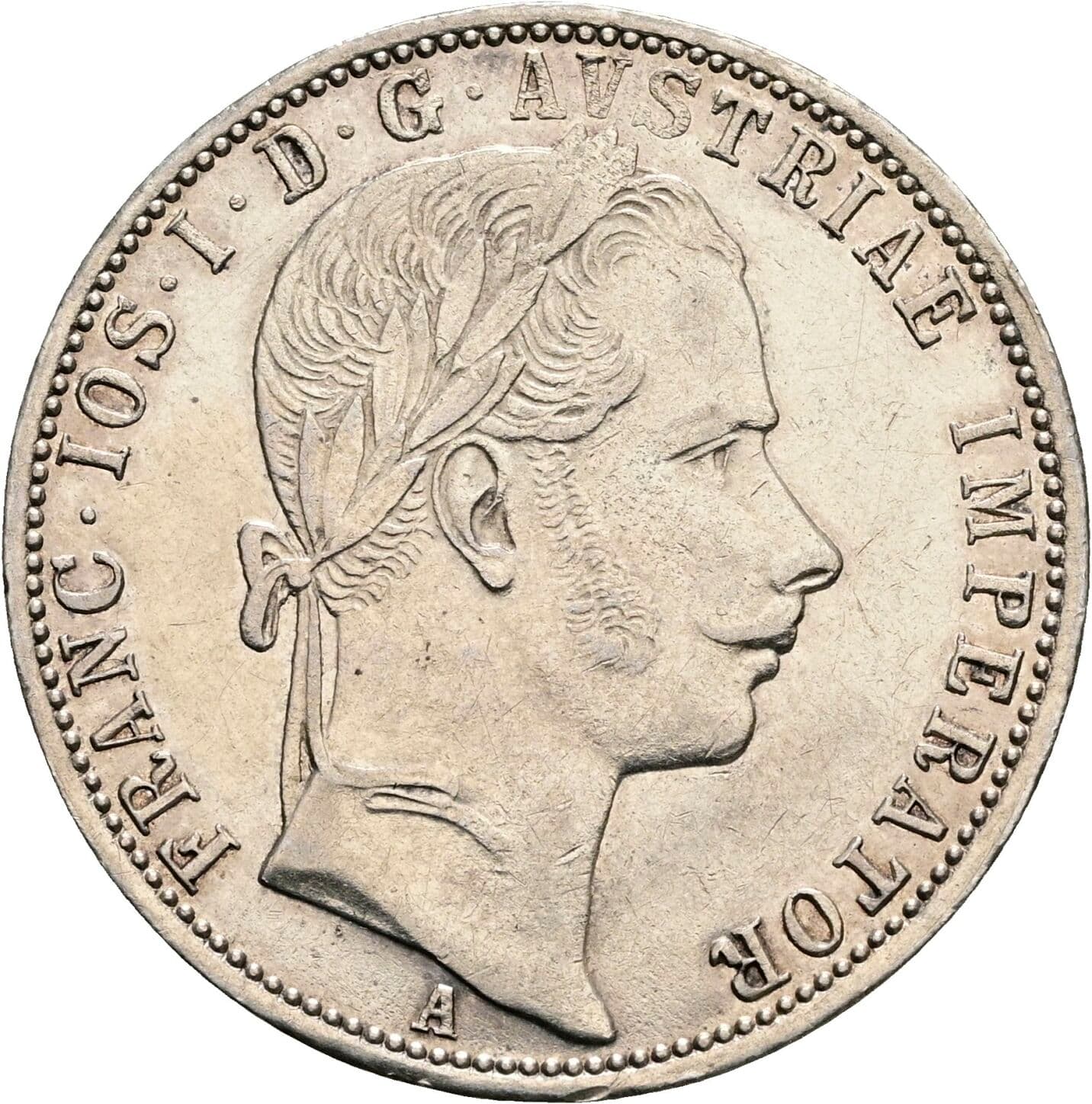 1 Gulden Franz Joseph I. 1848-1916 1861 A, Wien – Vorderseite
