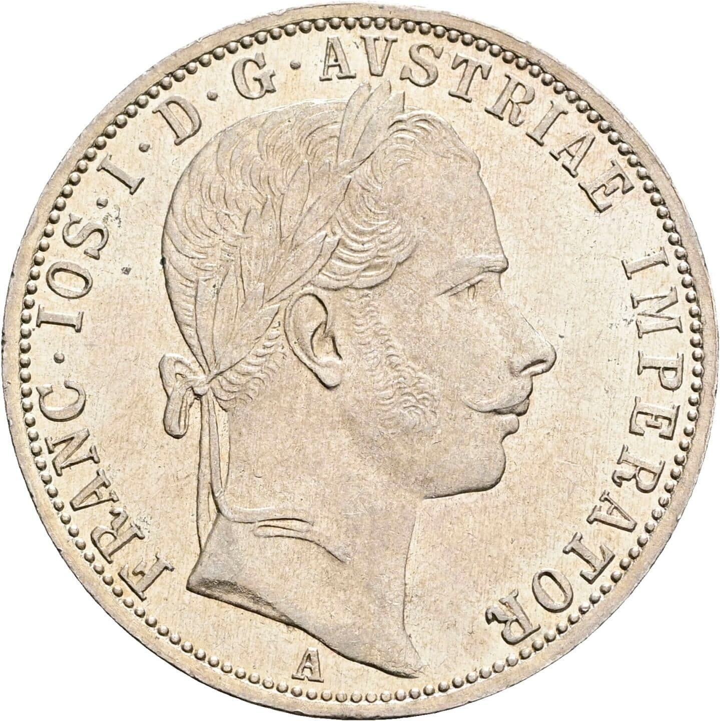 1 Gulden Franz Joseph I. 1848-1916 1861 A, Wien – Vorderseite