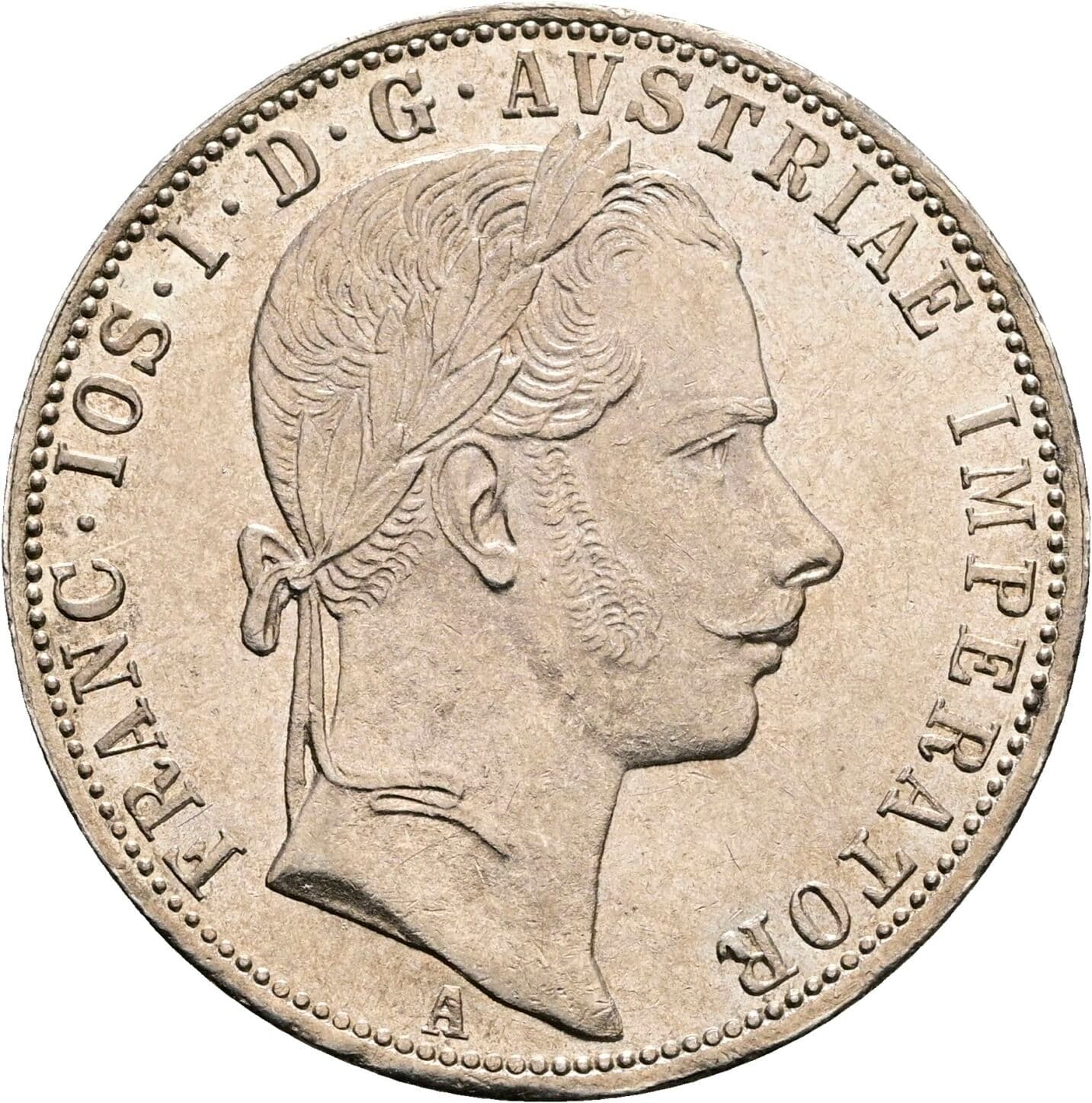 1 Gulden Franz Joseph I. 1848-1916 1861 A, Wien – Vorderseite