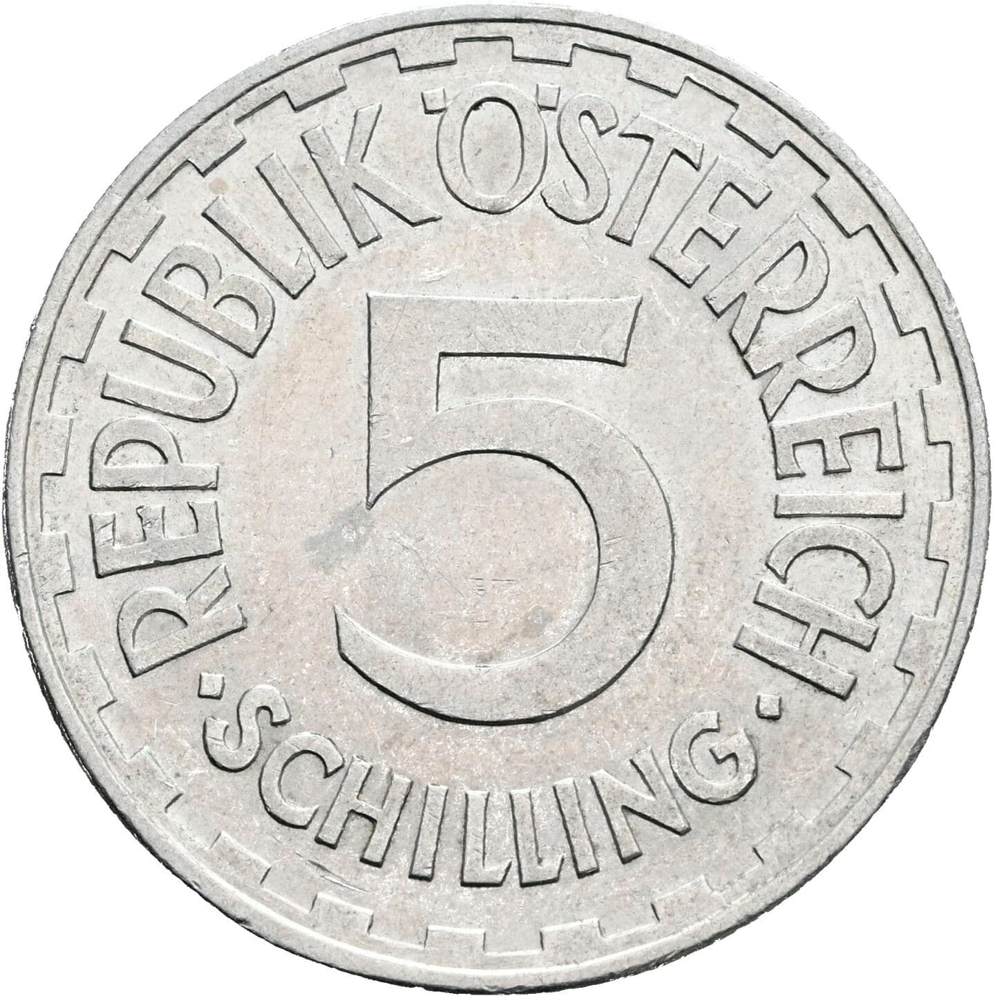 5 Schilling 1957 – Vorderseite