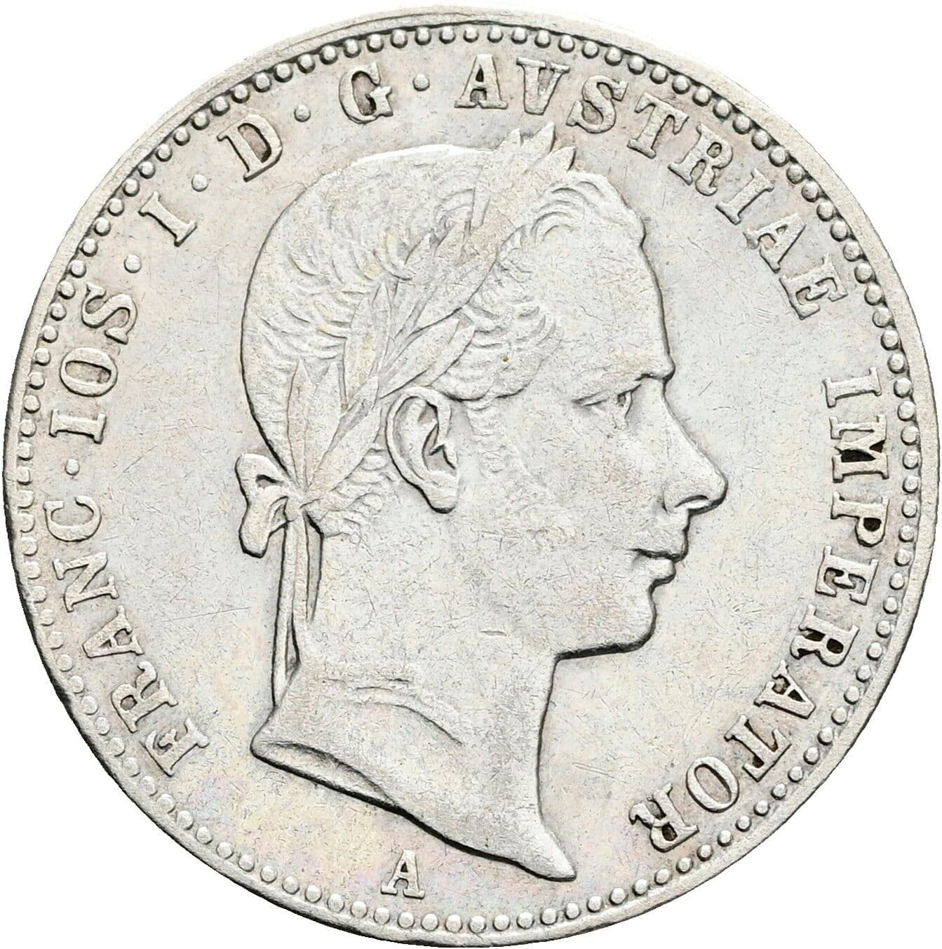 1/4 Gulden Franz Joseph I. 1848-1916 1858 A Wien – Vorderseite
