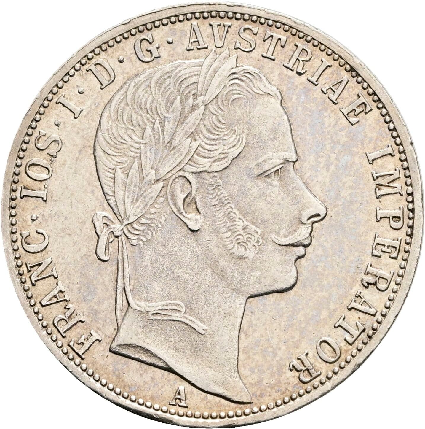 1 Gulden Franz Joseph I. 1848-1916 1860 A, Wien – Vorderseite