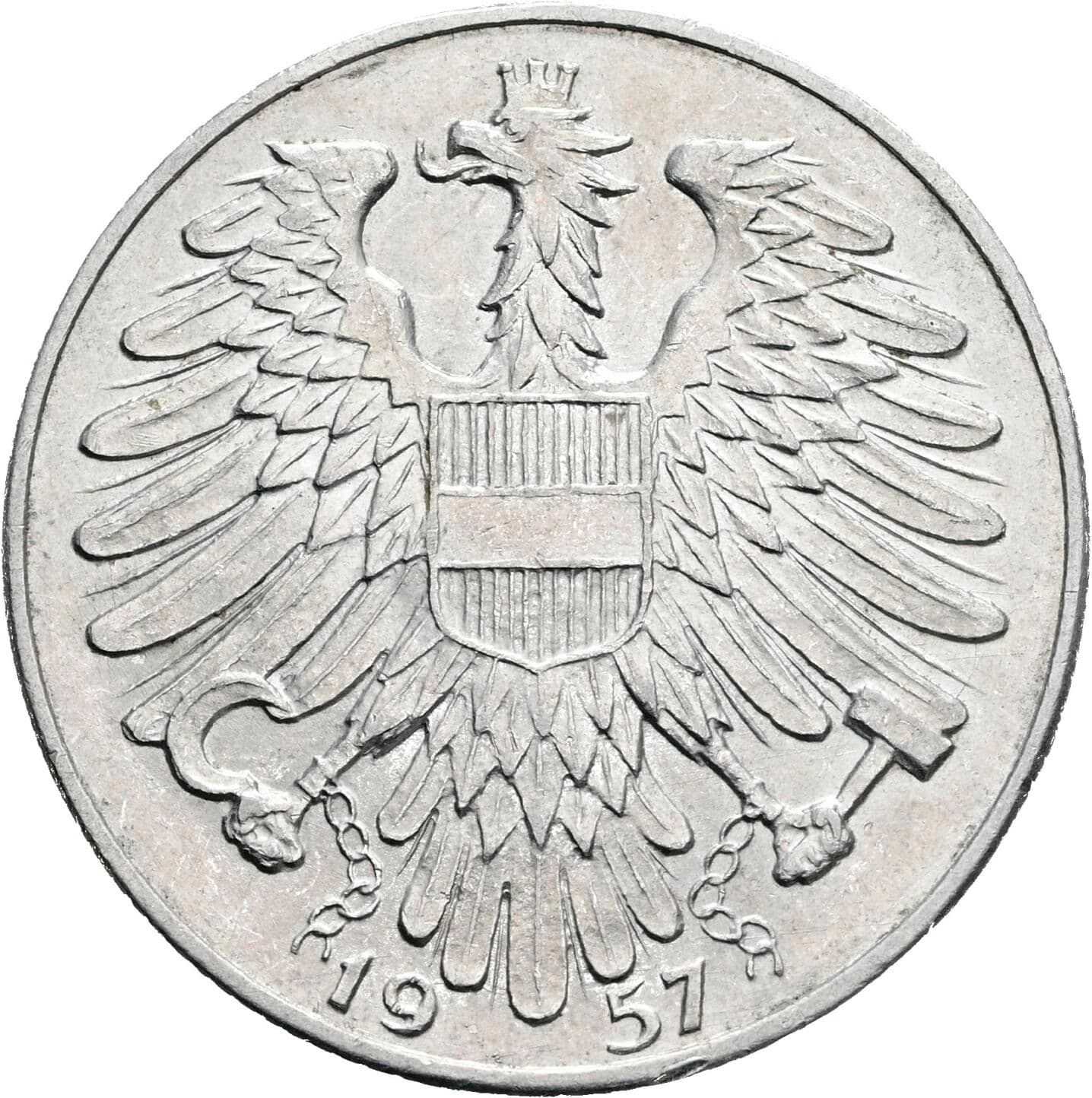 5 Schilling 1957 – Rückseite