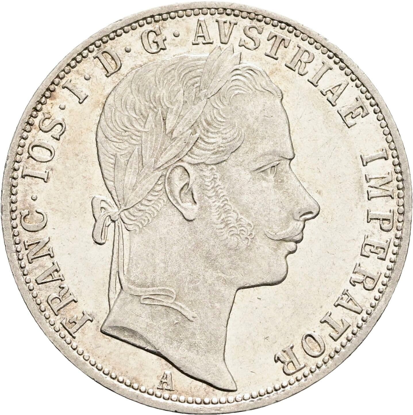 1 Gulden Franz Joseph I. 1848-1916 1860 A – Vorderseite