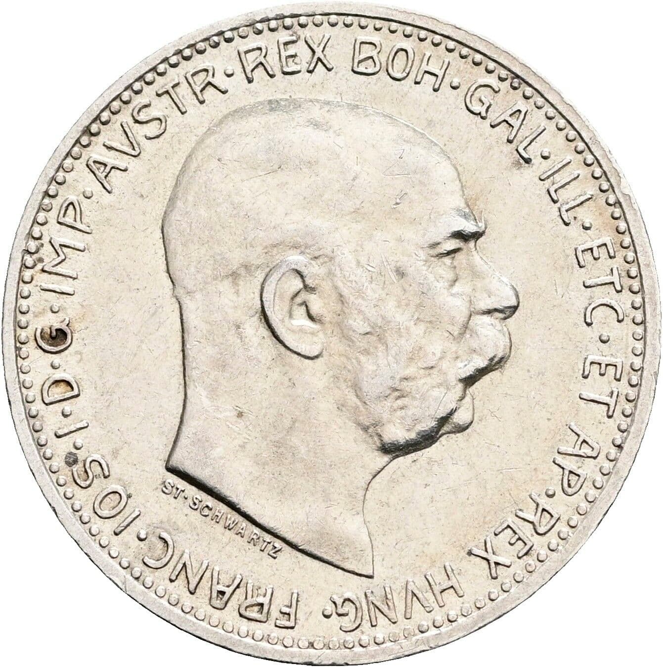 1 Krone Franz Joseph I. 1848-1916 1914 – Vorderseite