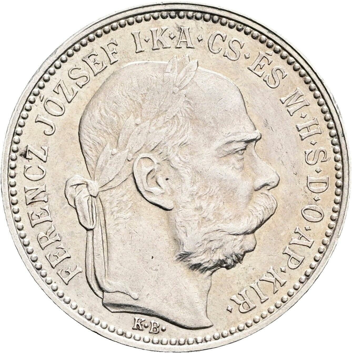 1 Korona Franz Joseph I. 1848-1916 1894 KB, Kremnitz – Vorderseite