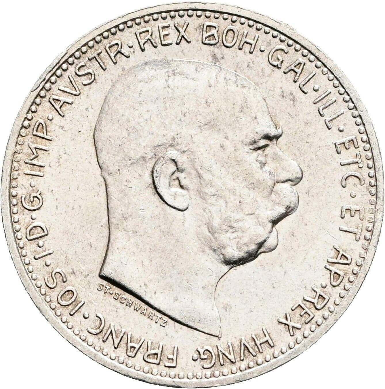 1 Krone Franz Joseph I. 1848-1916 1915 – Vorderseite