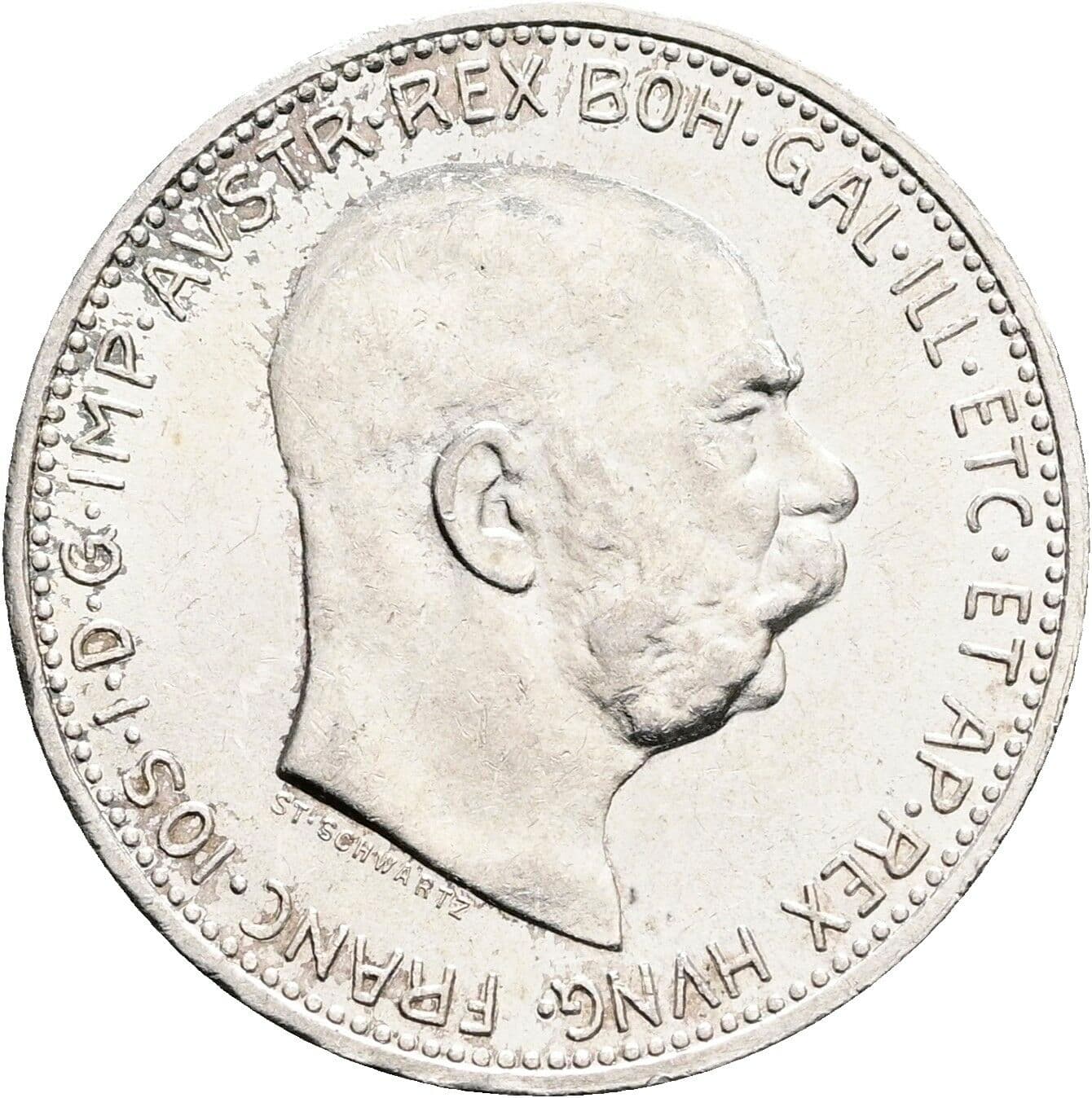1 Krone Franz Joseph I. 1848-1916 1913 – Vorderseite