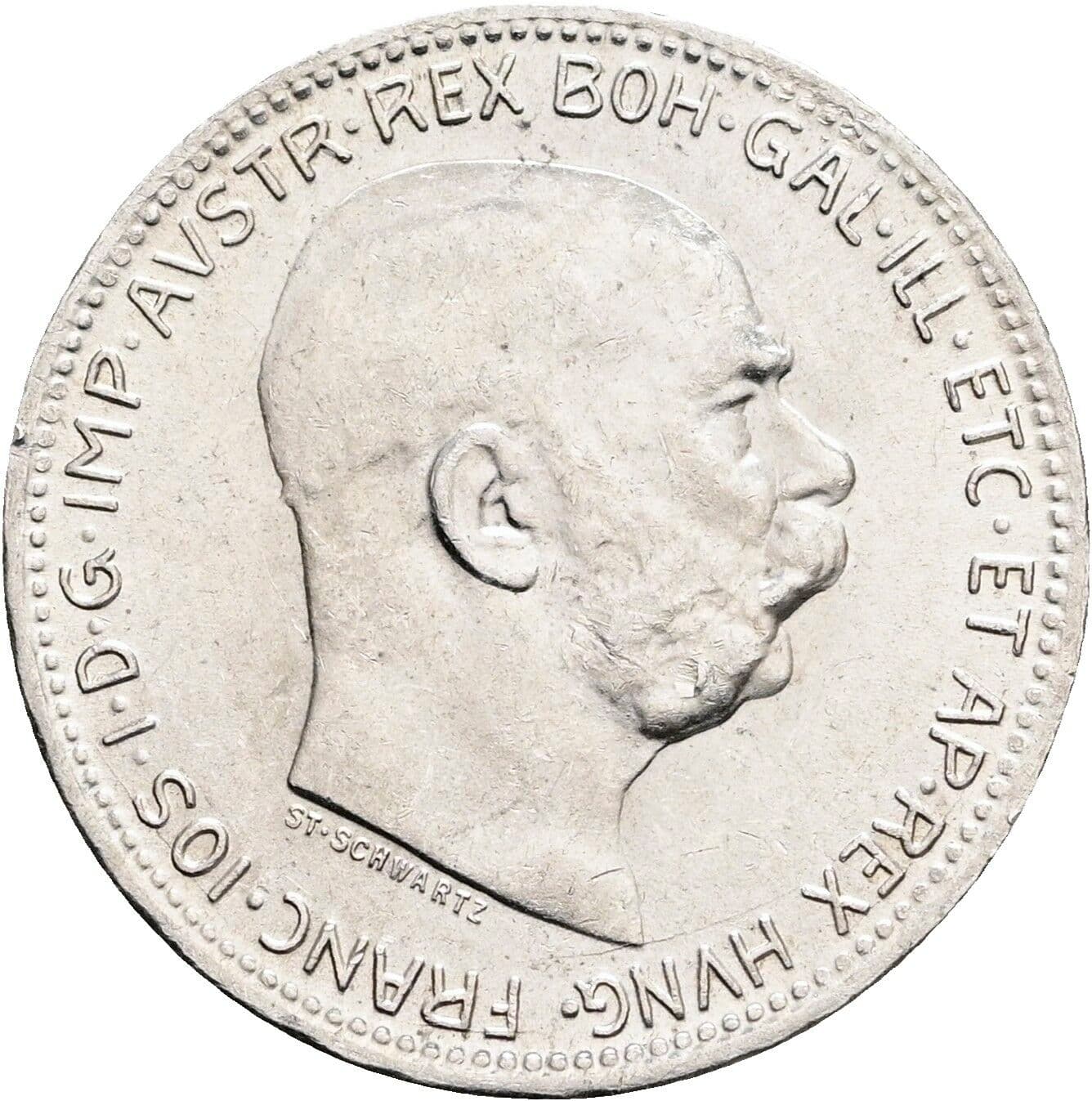 1 Krone Franz Joseph I. 1848-1916 1916 – Vorderseite