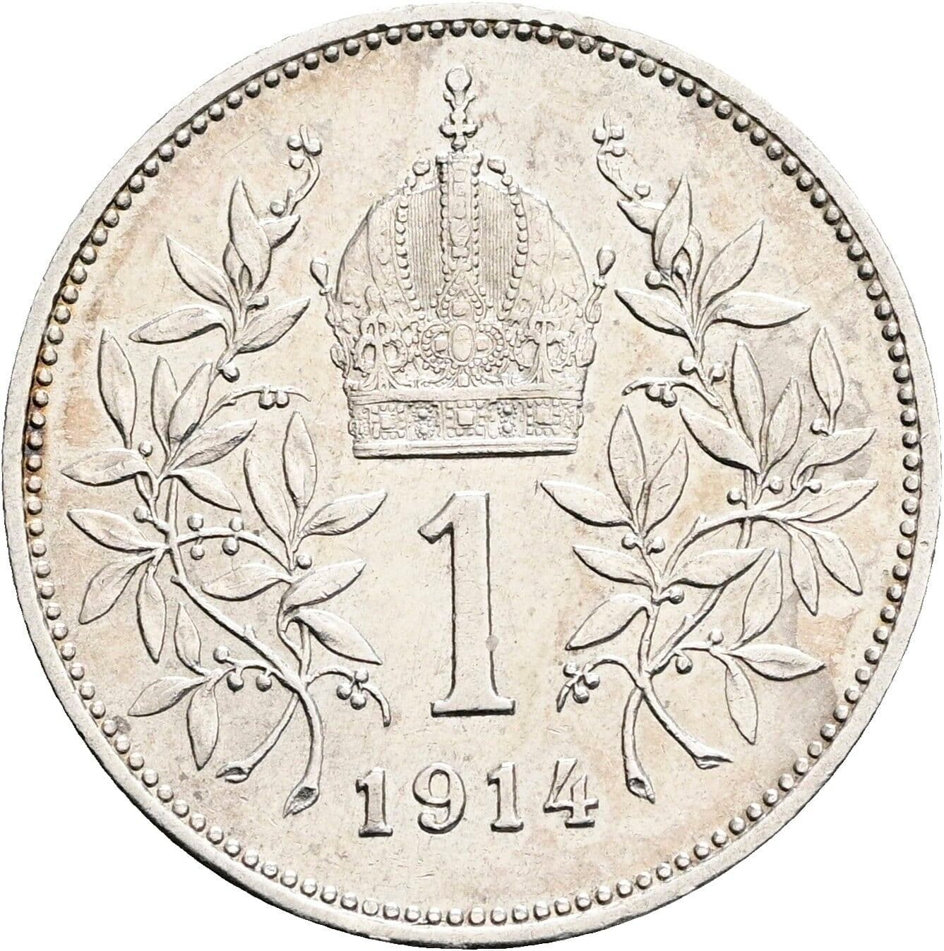 1 Krone Franz Joseph I. 1848-1916 1914 – Rückseite